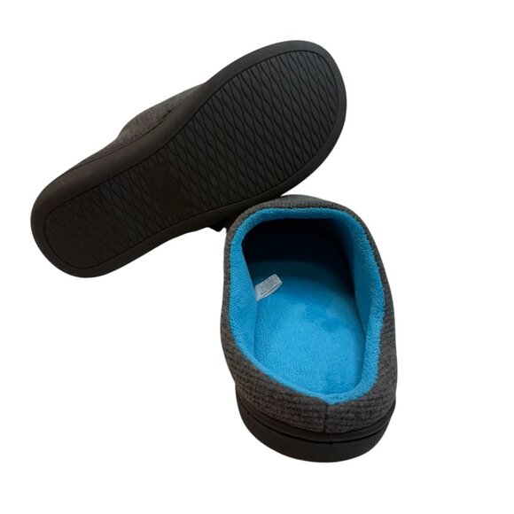RockDove Two-Tone Men’s Memory Foam Slippers – Gray/Blue – Size Men's 7-8 Cozy - Picture 6 of 11